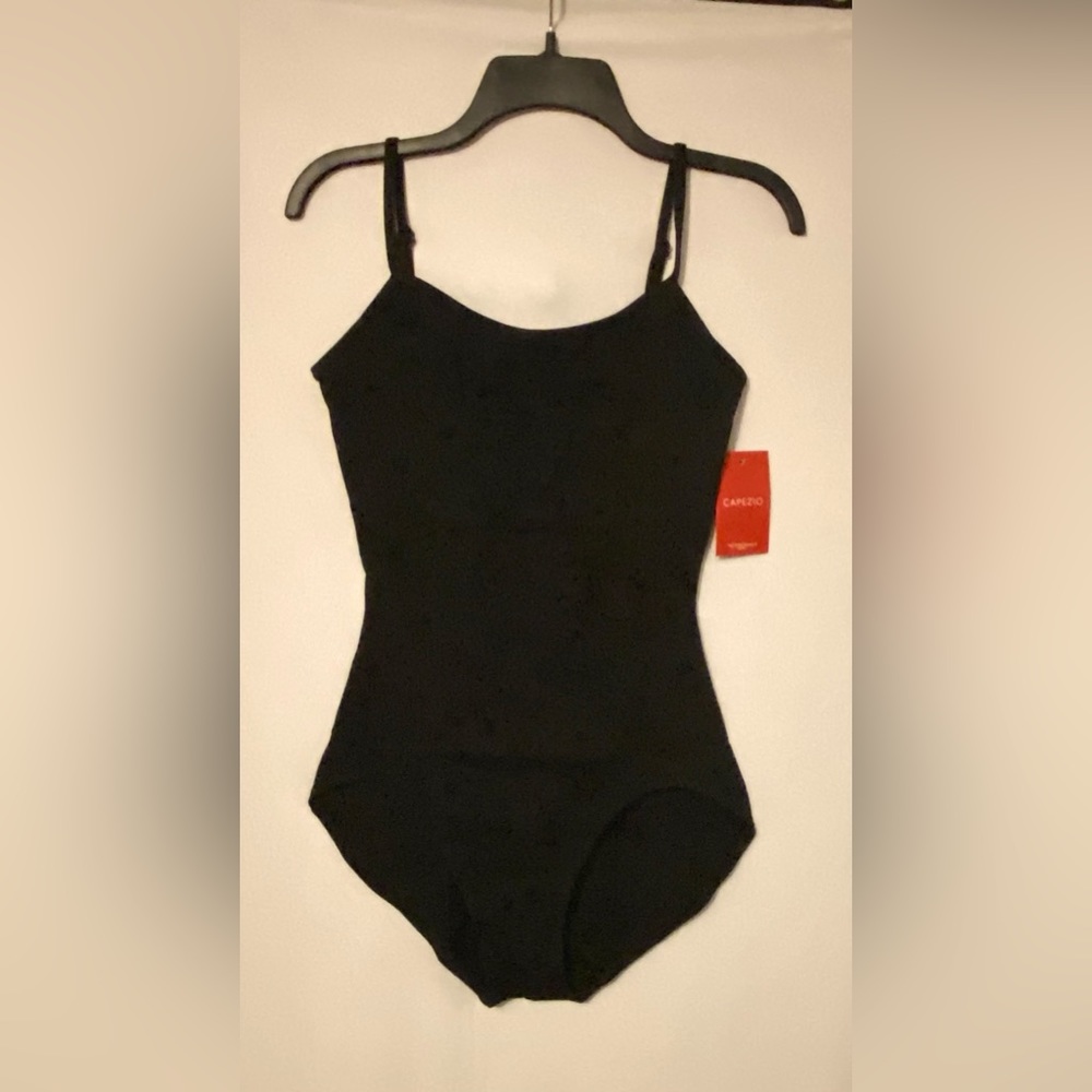 Capezio leotard & stirrup tights.